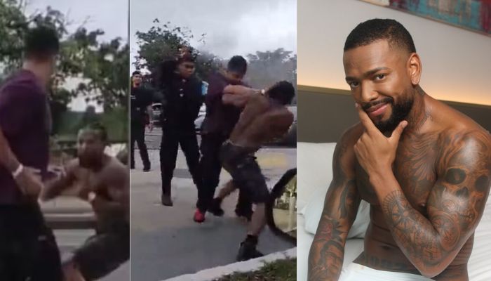 VÍDEO: Nego do Borel briga com homem na rua, e policiais usam spray de pimenta para conter o famoso