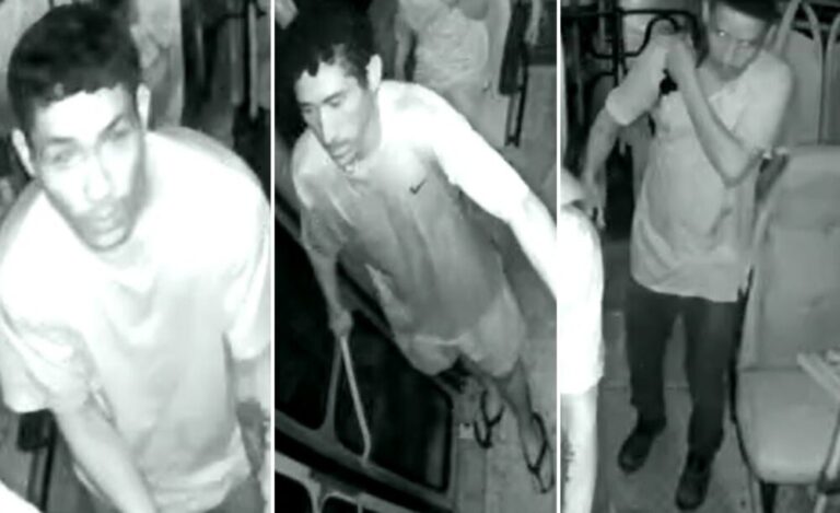 Crianças levantam as mãos durante assalto a ônibus na zona Leste de Manaus