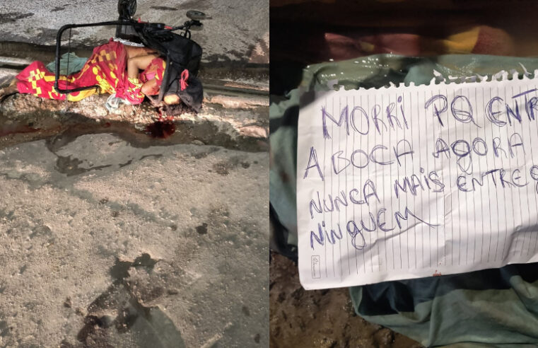 Homem é morto com 20 facadas e encontrado dentro de carrinho de bebê em Manaus junto a bilhete: “Morri porque entreguei a boca, agora não entrego mais ninguém.”