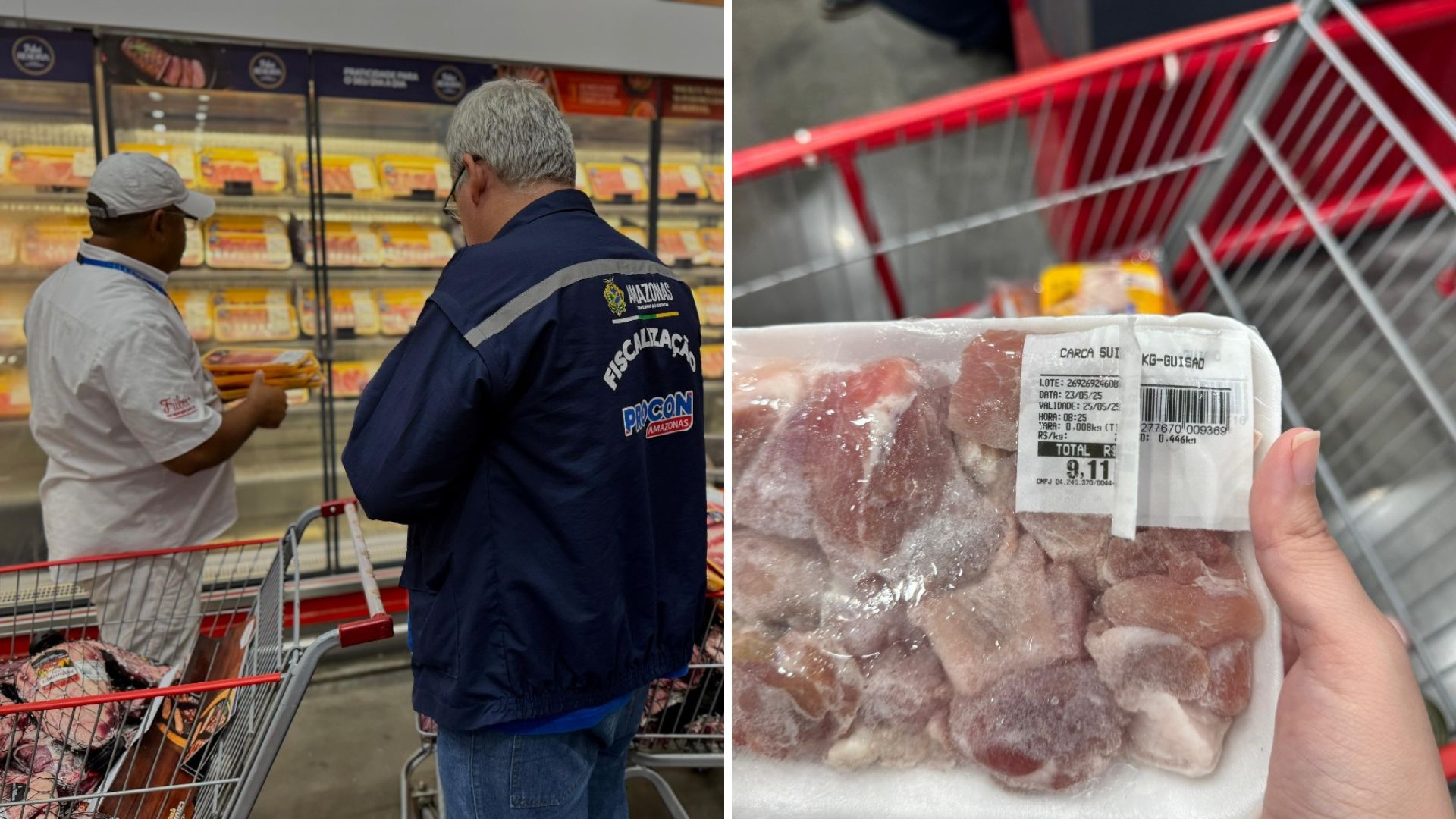 Supermercado em Manaus é autuado por vender alimentos vencidos e adulterar validade de produtos