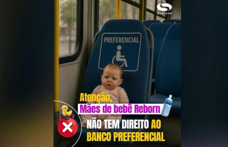 Sinetram esclarece que mães de bebês Reborn não têm direito a assento preferencial: ‘É fofo, mas não é prioridade’