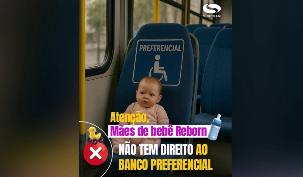 Sinetram esclarece que mães de bebês Reborn não têm direito a assento preferencial: ‘É fofo, mas não é prioridade’