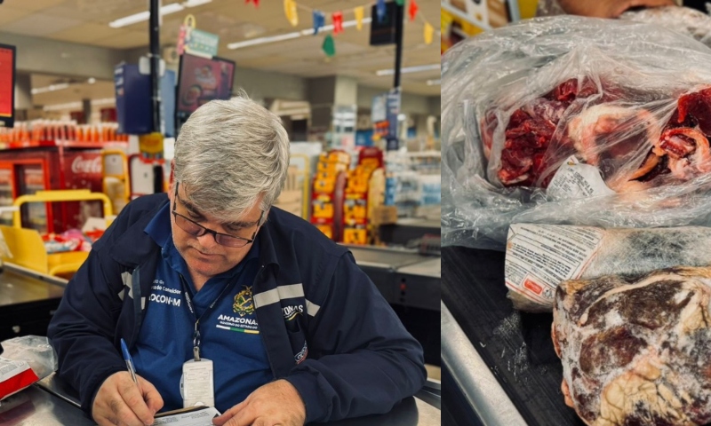 DB da Cidade Nova é autuado pelo Procon-AM por vender carnes estragadas e alimentos vencidos