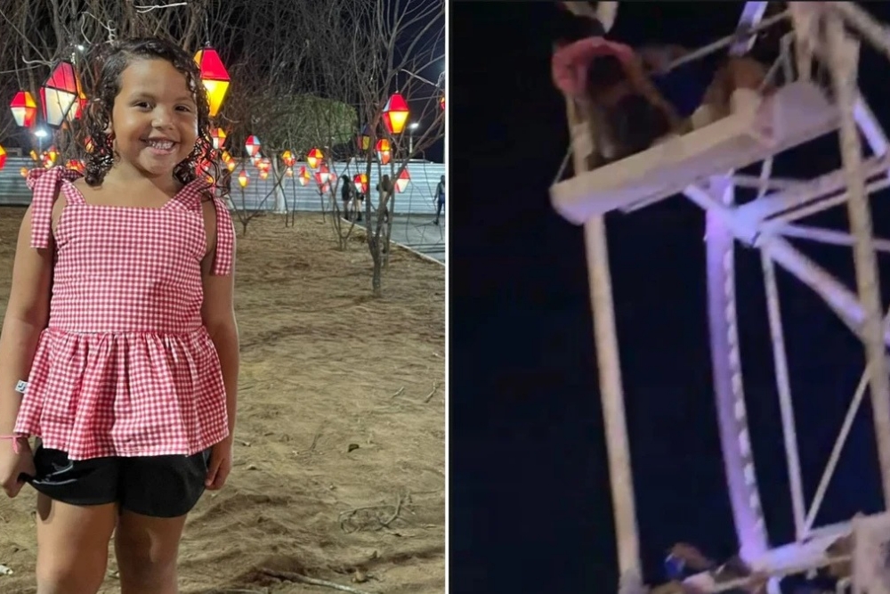 Criança de 5 anos cai de roda-gigante em festa de São João 