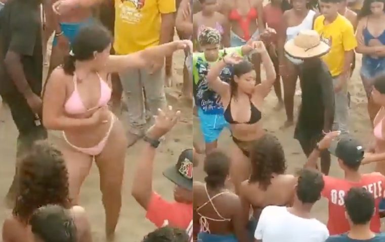 Duelo de rebolado na praia termina com ‘boazudas’ saindo no soco