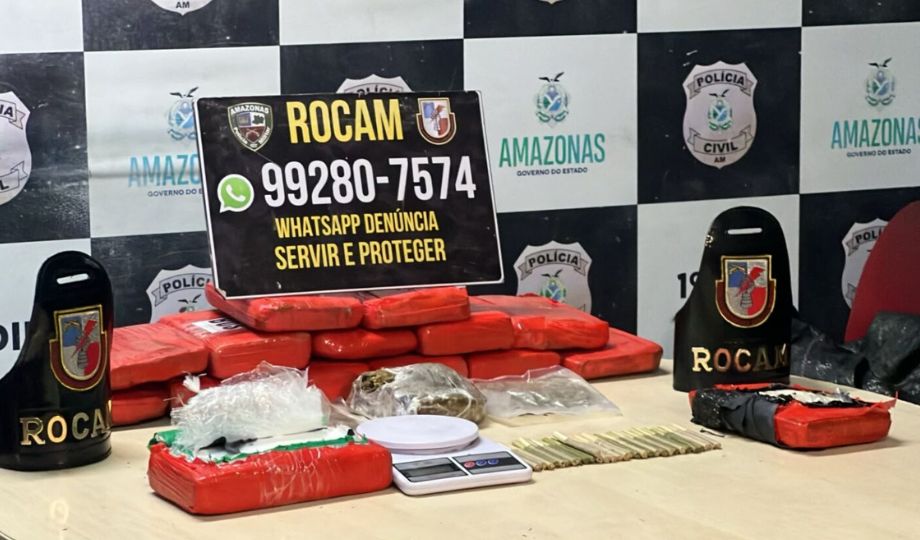 Polícia encontra mais de quinze quilos de entorpecentes escondidos em imóvel abandonado em Manaus
