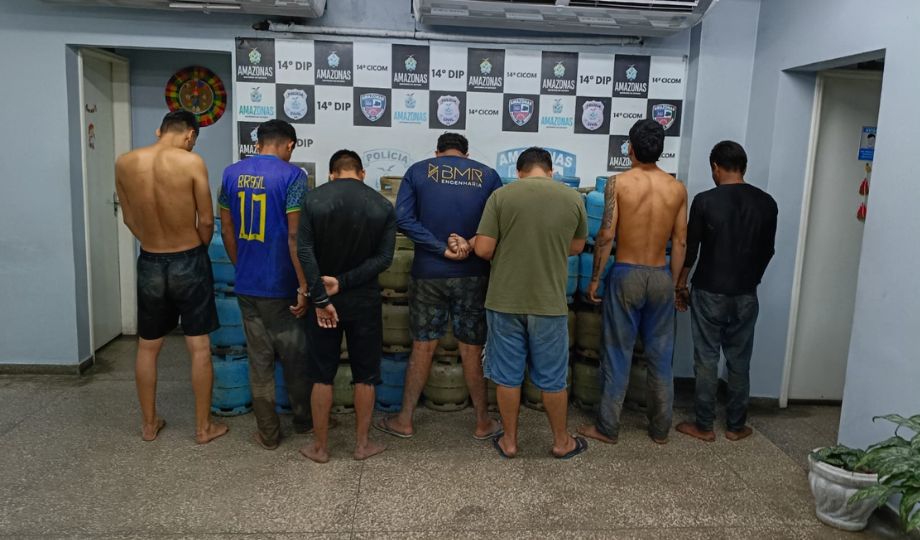 Sete suspeitos são presos e 68 botijas de gás furtadas são recuperadas em Manaus