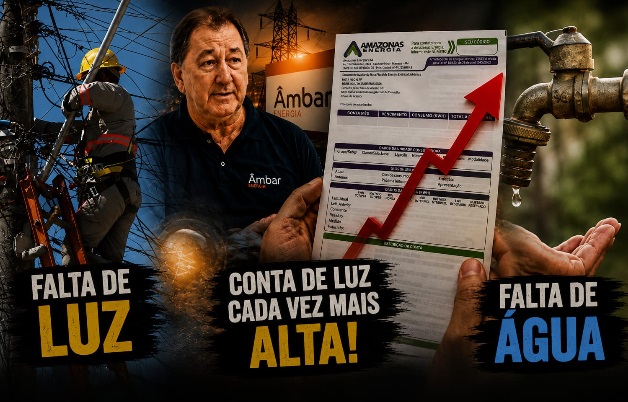DESCASO: Concessionárias Âmbar e Águas de Manaus deixam a cidade sem luz e sem água em pleno calor do Verão Amazônico